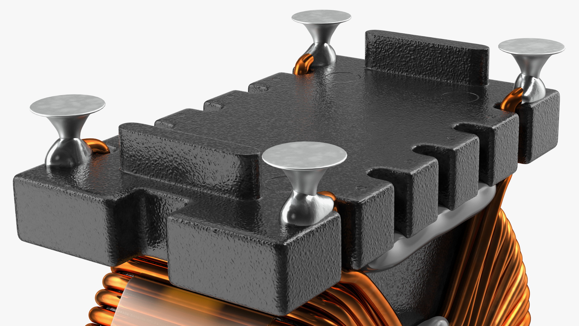 Common Mode Choke Filter Inductor Soldered 3D