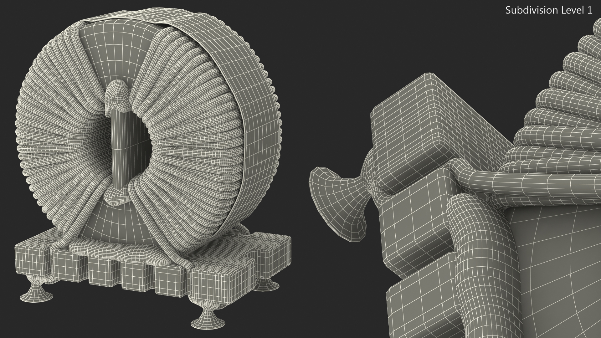 Common Mode Choke Filter Inductor Soldered 3D