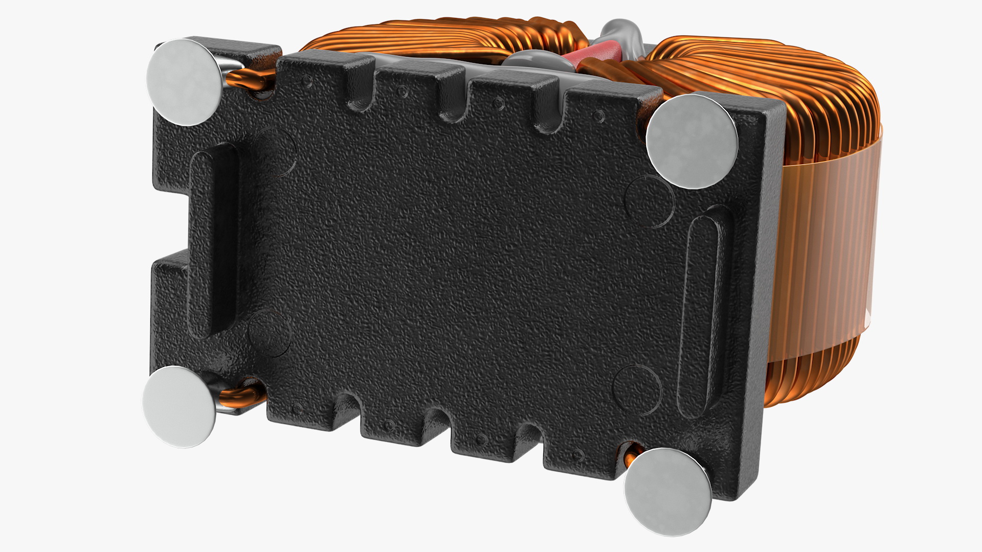 Common Mode Choke Filter Inductor Soldered 3D