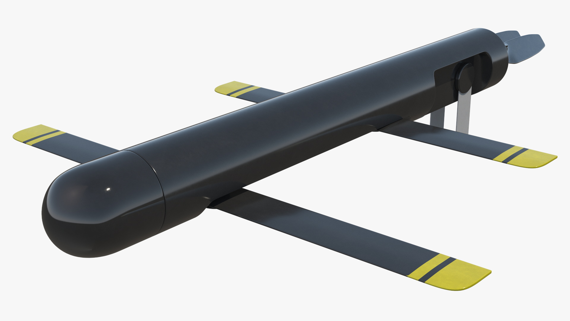 Fixed Wing Combat UAV with Folding Stabilizers - view 4