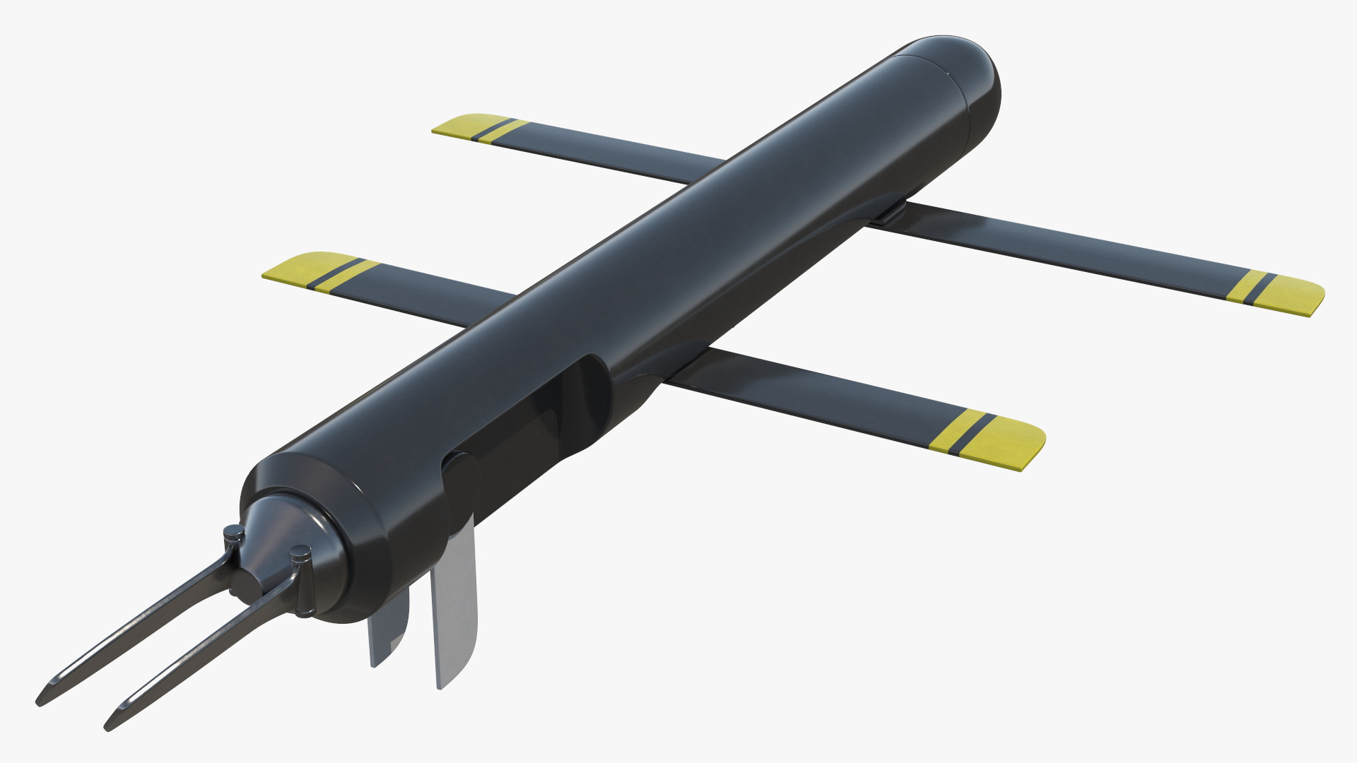 Fixed Wing Combat UAV with Folding Stabilizers - view 5