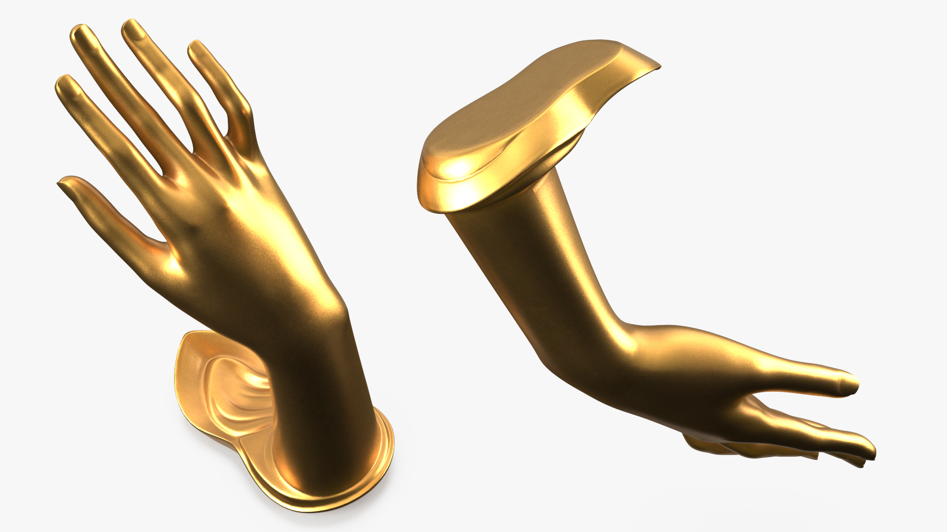 3D Jewelry Stand Right Hand Golden