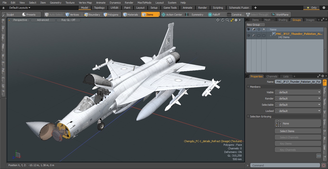 3D model PAC JF-17 Thunder Pakistan Air Force with Armament