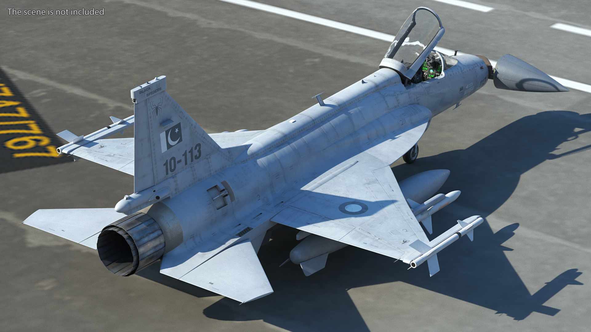 3D model PAC JF-17 Thunder Pakistan Air Force with Armament
