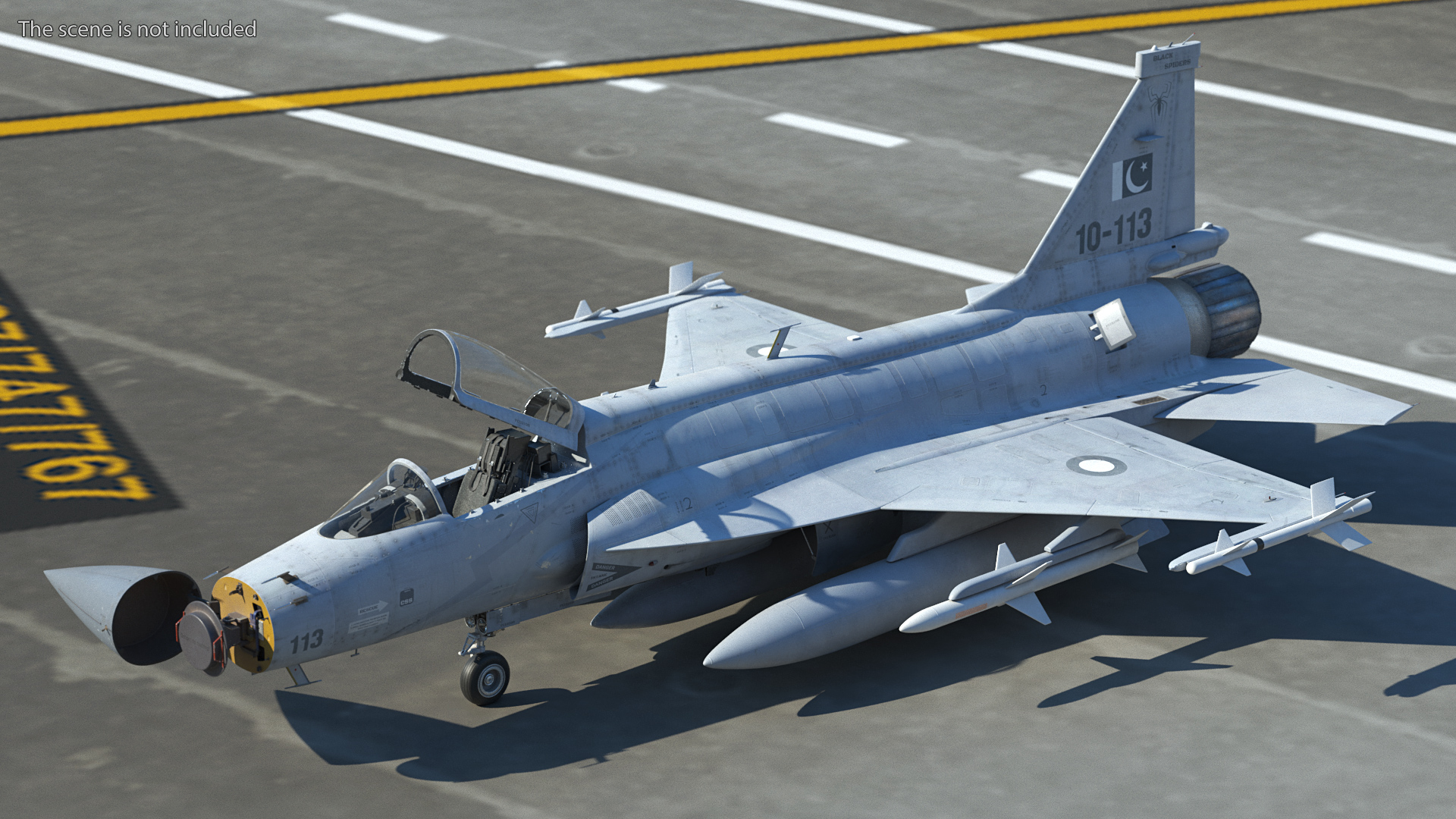 3D model PAC JF-17 Thunder Pakistan Air Force with Armament