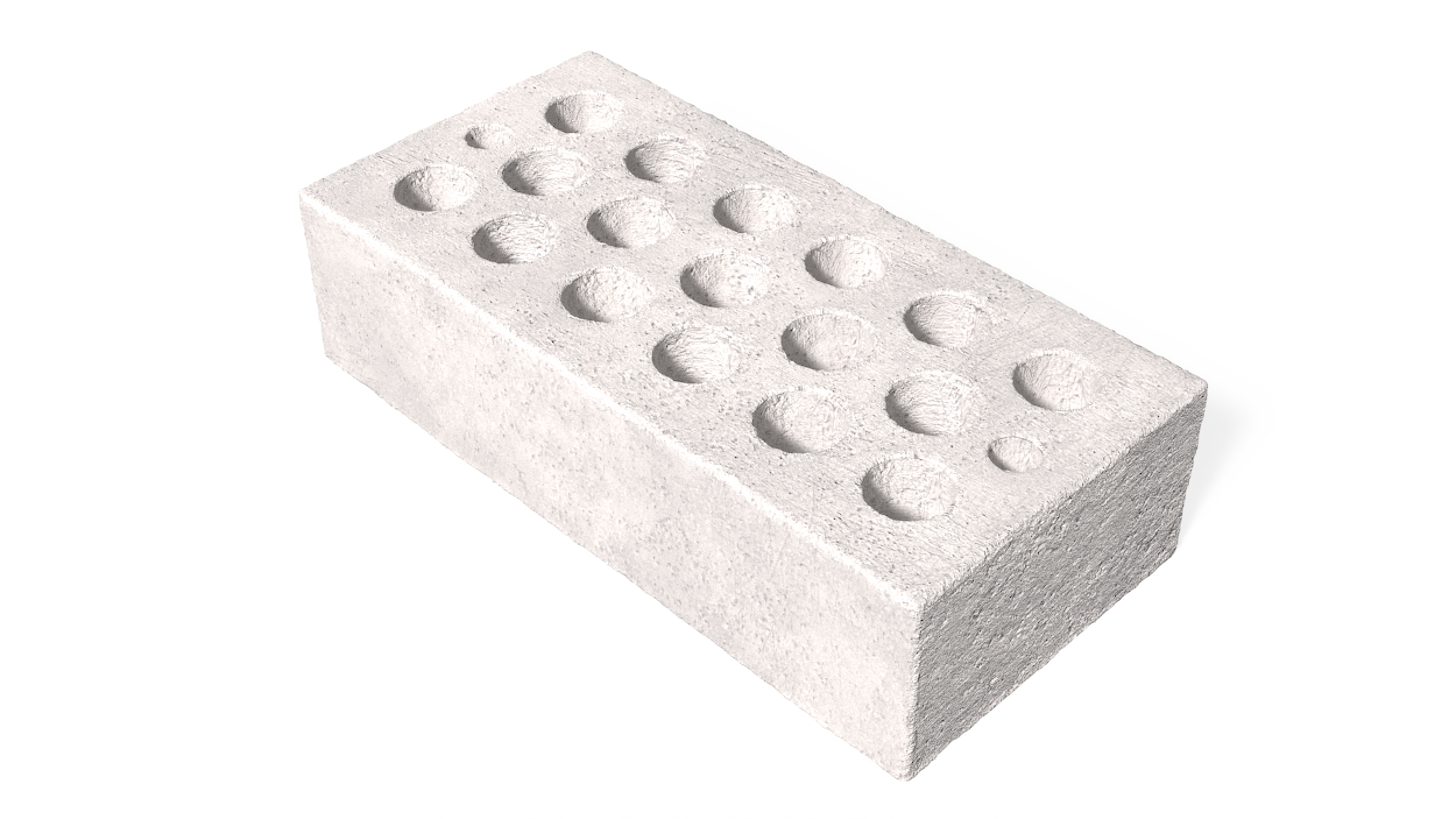 Perforated Sand Lime Brick White 3D