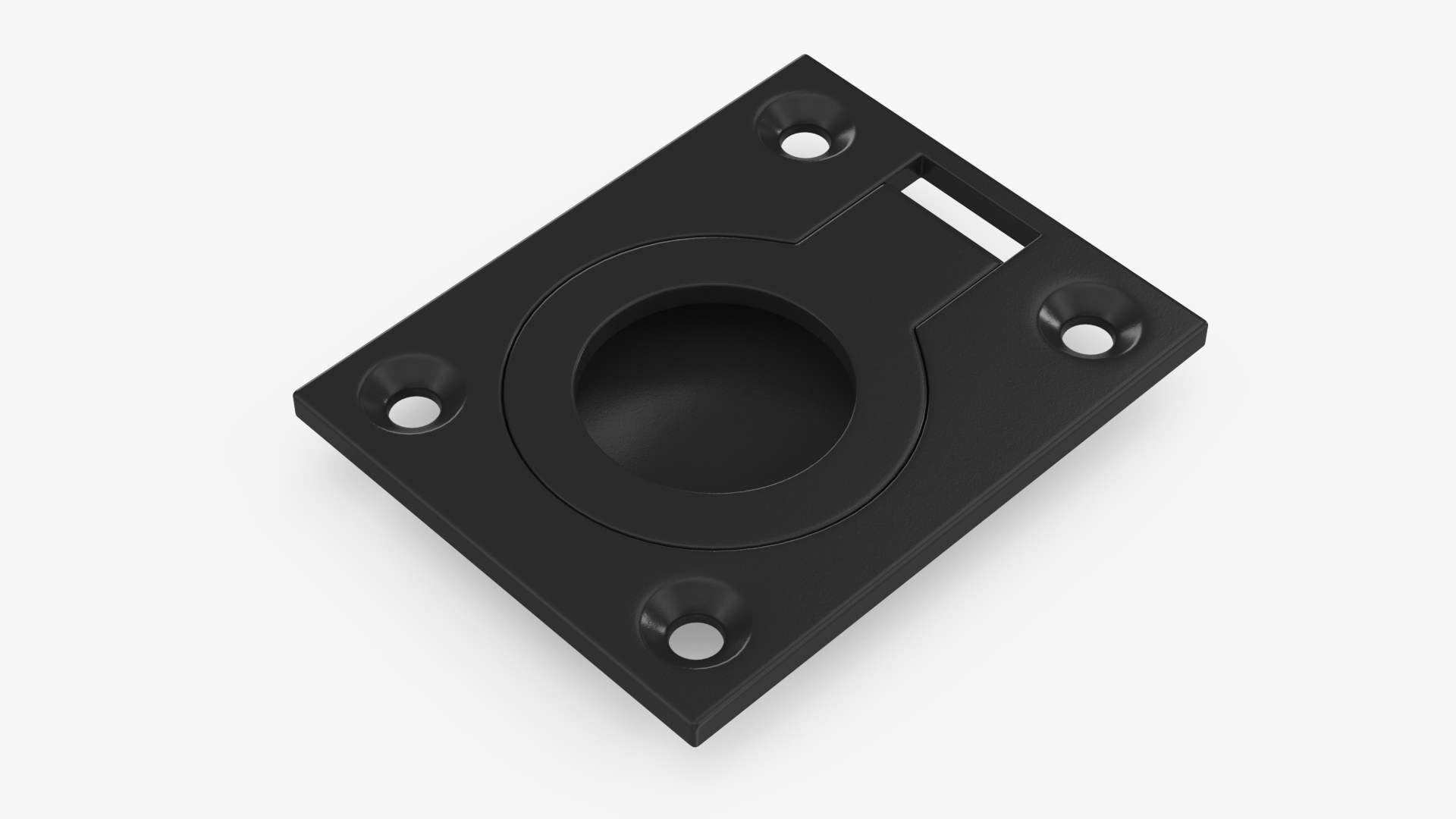 3D Kitchen Cabinet Handle Recessed Round Black model
