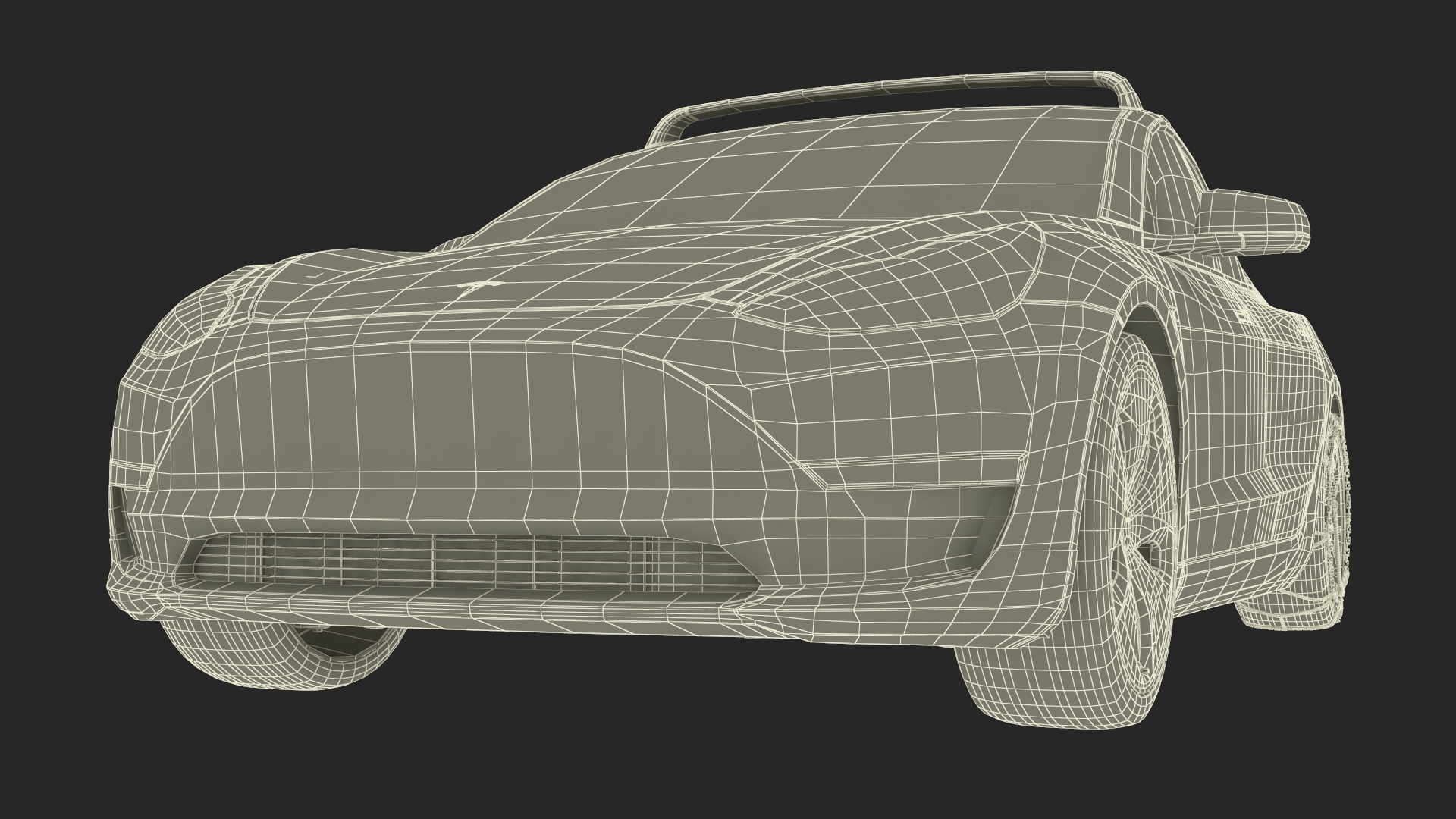 3D model Tesla Model 3 with Wheel and Roof Accessories
