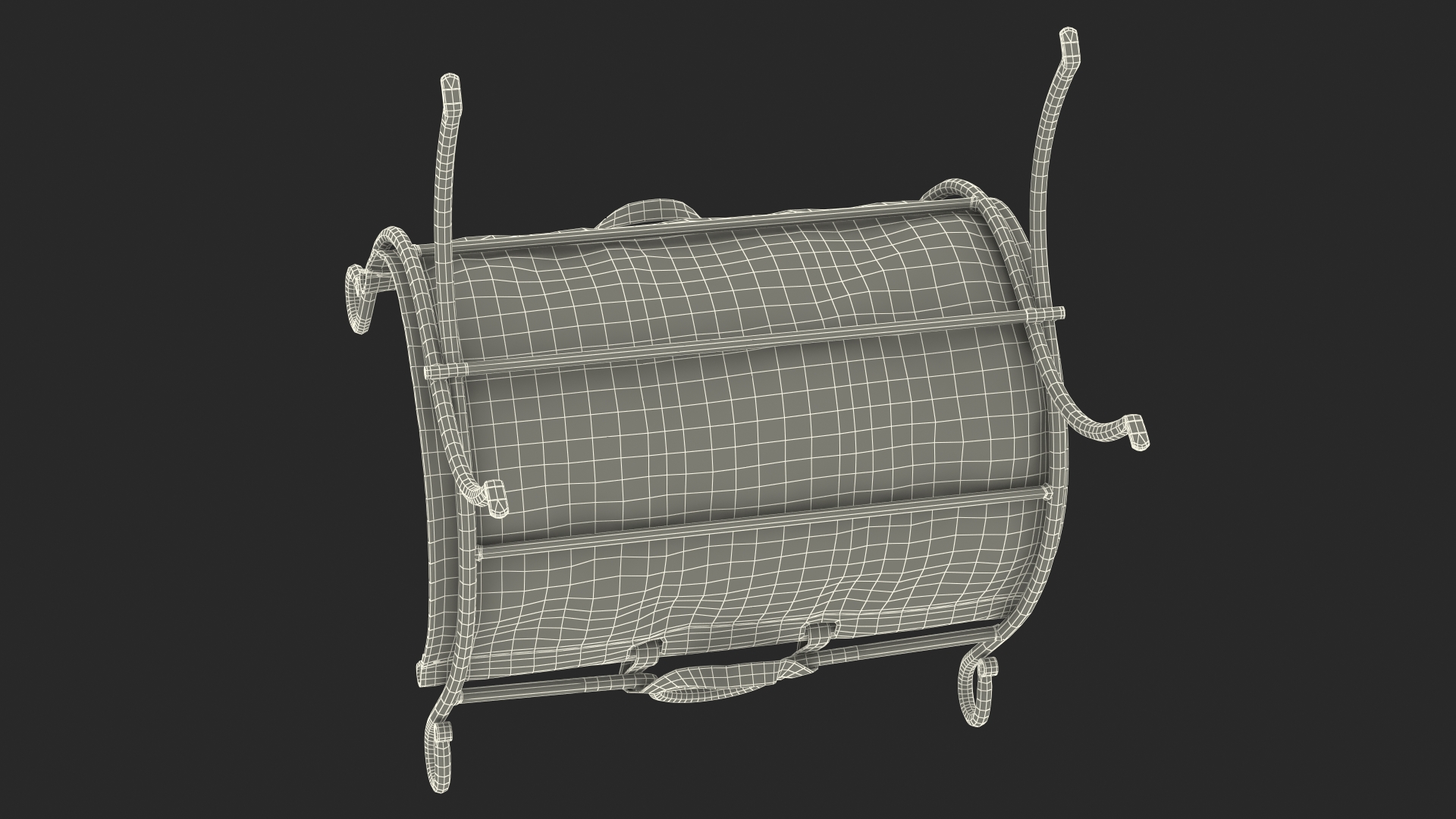 3D Folding Log Rack with Empty Leather Sling