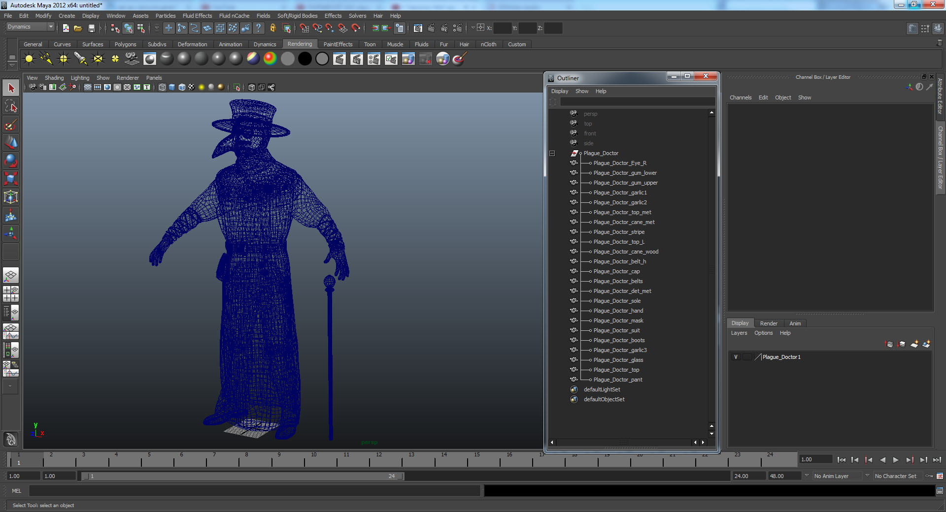 3D Plague Doctor Costume