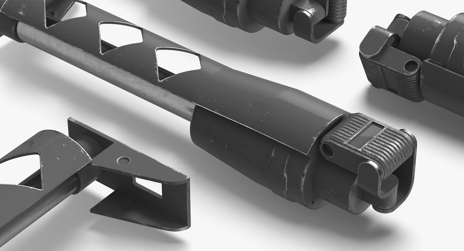 3D model Sci Fi Painted Hydraulic Cylinder 8
