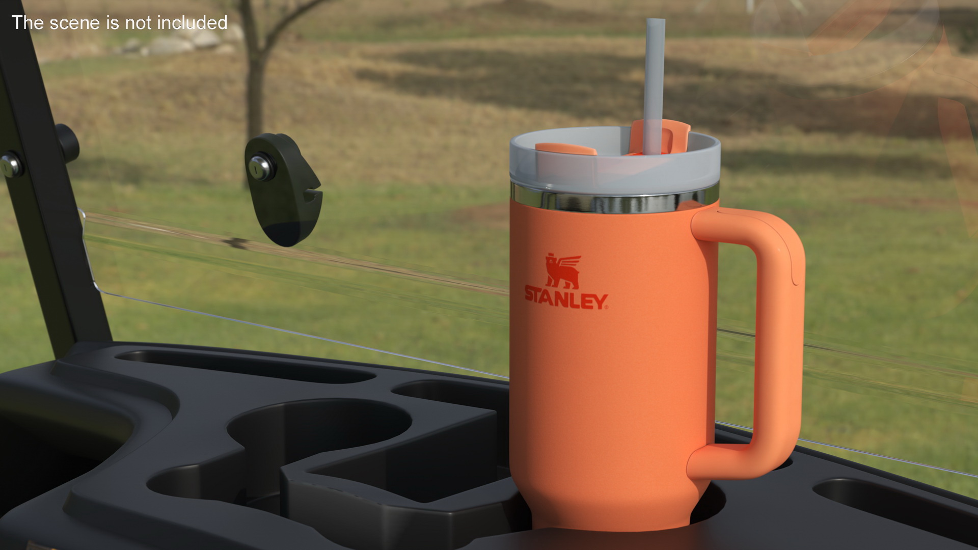 3D Travel Tumbler Quencher Stanley Orange model