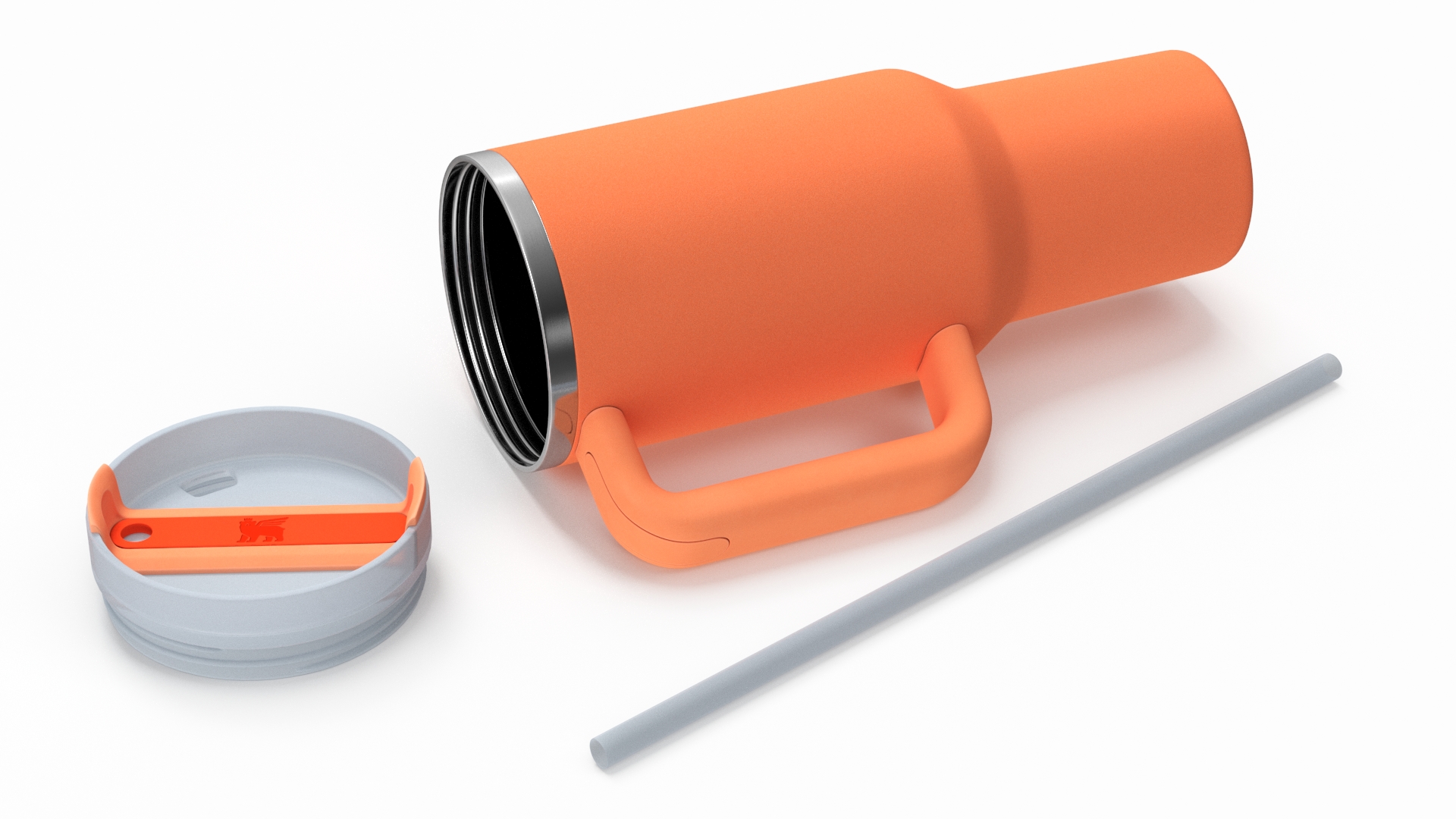 3D Travel Tumbler Quencher Stanley Orange model