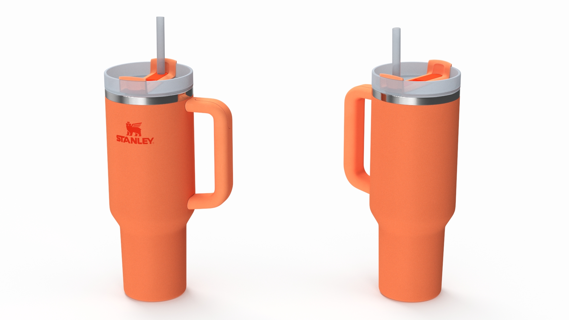 3D Travel Tumbler Quencher Stanley Orange model