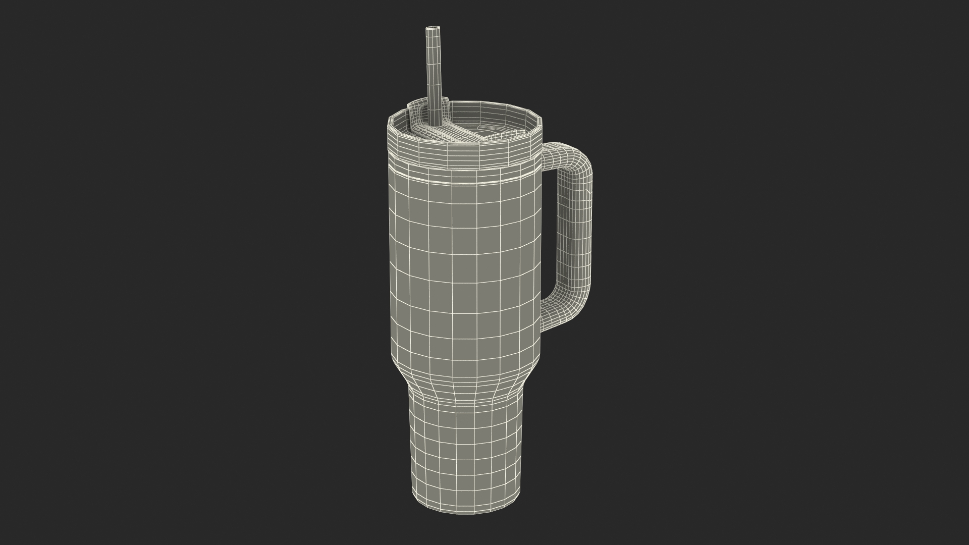 3D Travel Tumbler Quencher Stanley Orange model