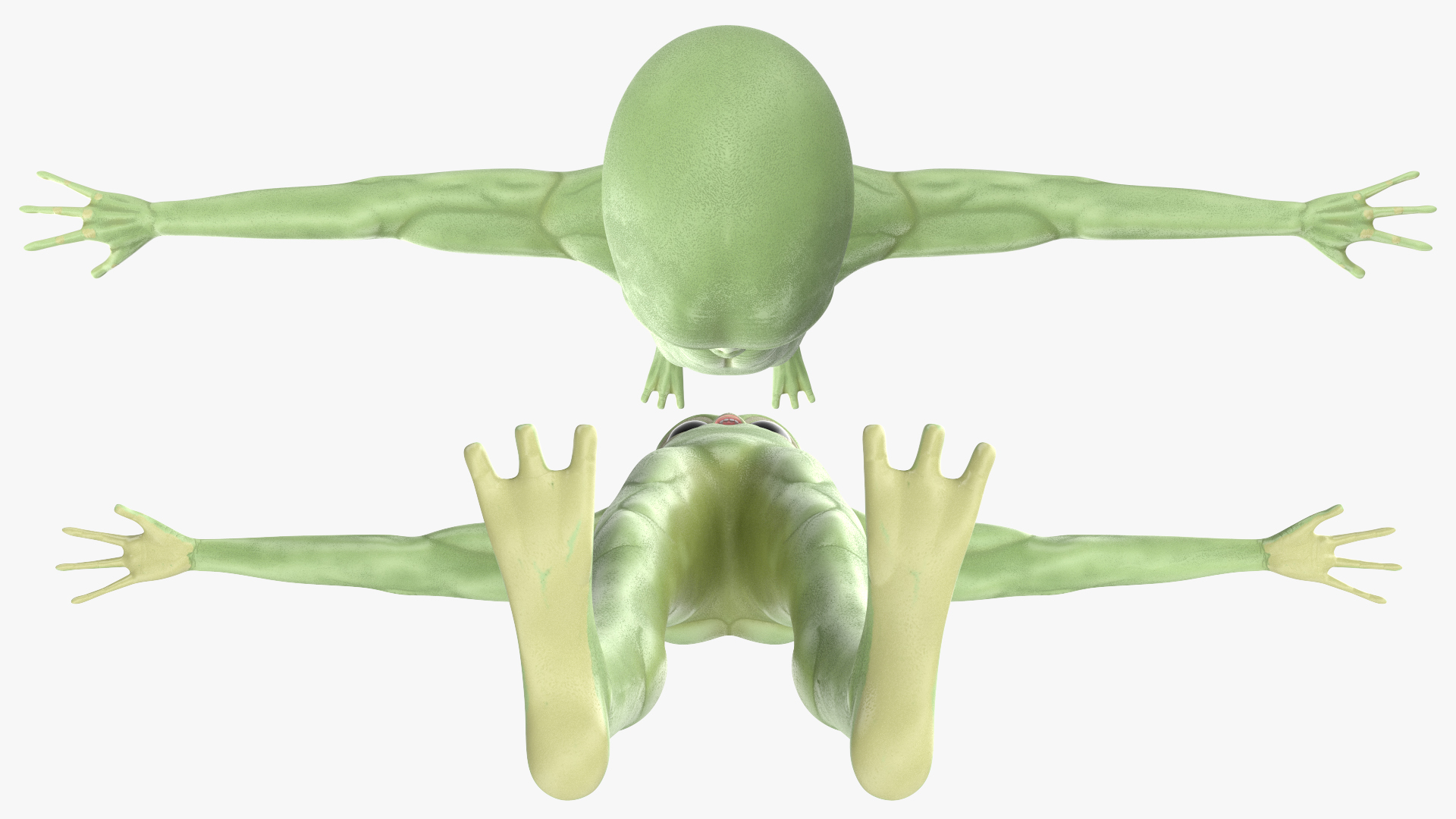 3D Cartoon Alien model