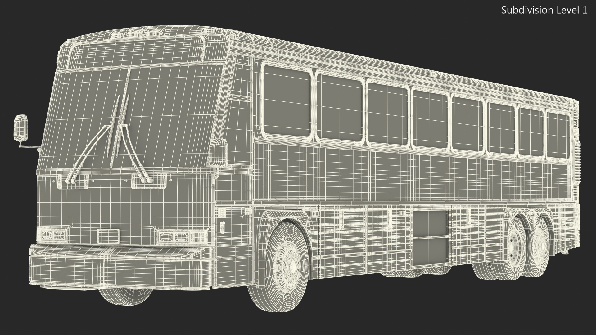 Intercity Bus MCI D4500 Simple Interior 3D model