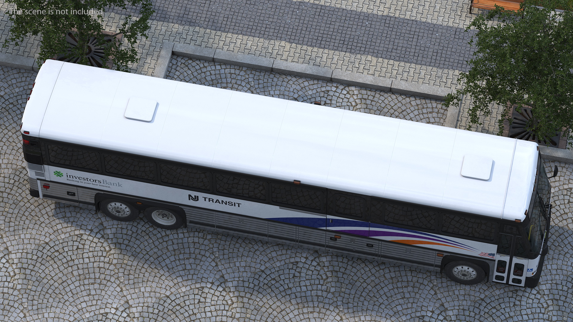 Intercity Bus MCI D4500 Simple Interior 3D model