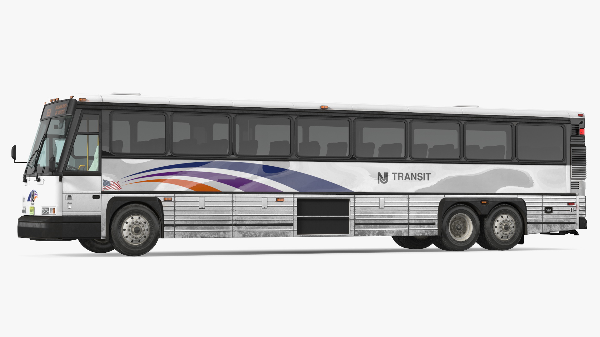 Intercity Bus MCI D4500 Simple Interior 3D model