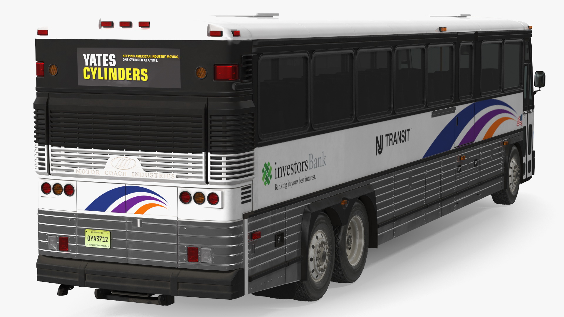 Intercity Bus MCI D4500 Simple Interior 3D model