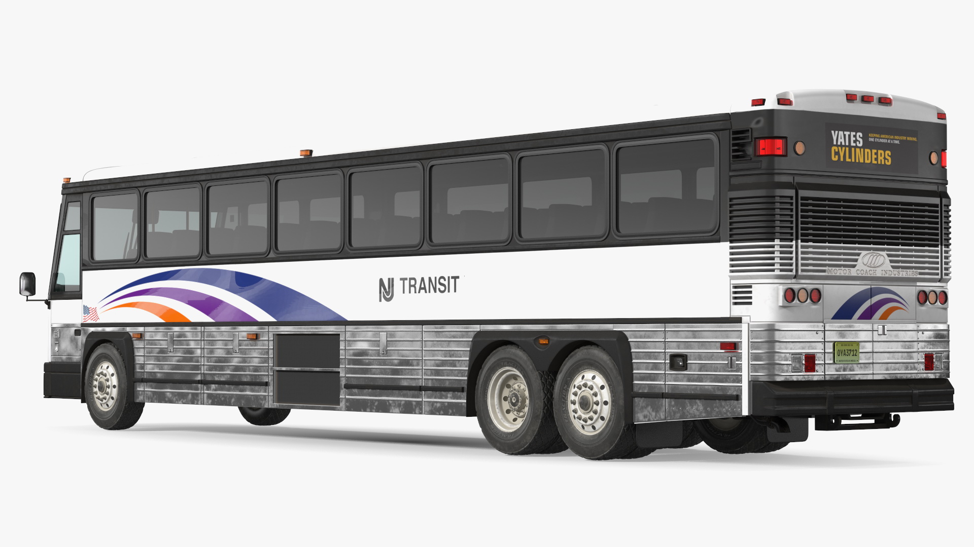 Intercity Bus MCI D4500 Simple Interior 3D model