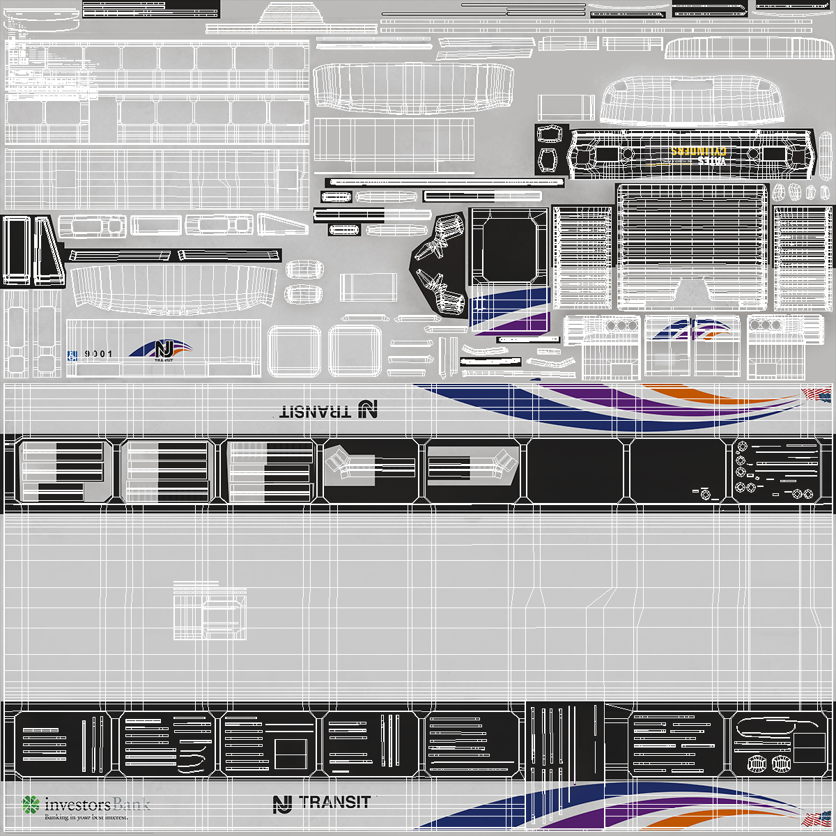 Intercity Bus MCI D4500 Simple Interior 3D model