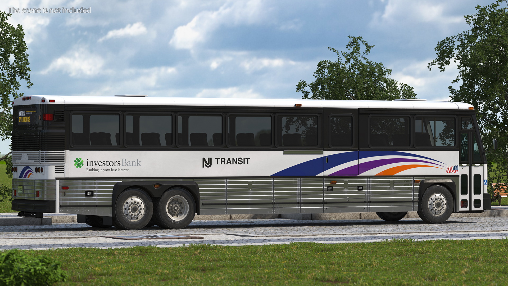 Intercity Bus MCI D4500 Simple Interior 3D model