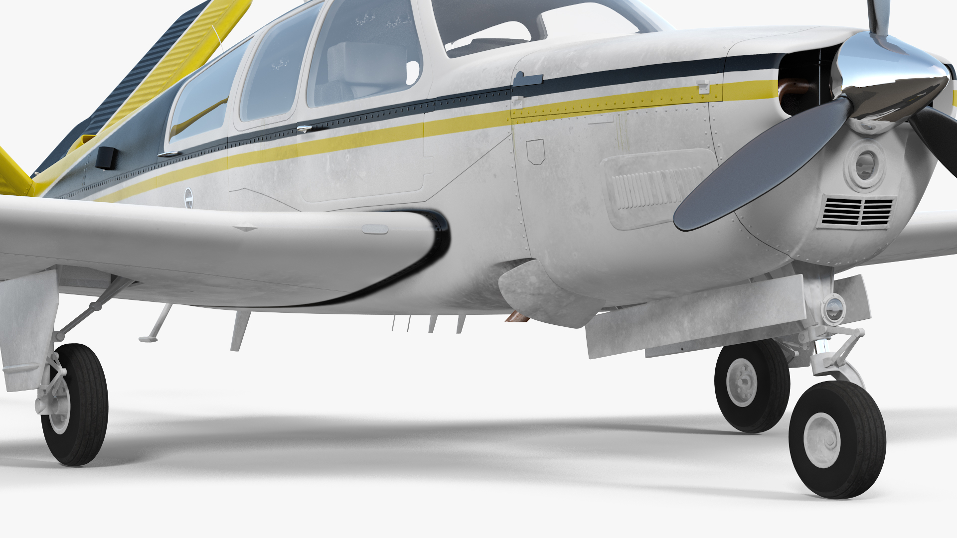 Civil Utility Aircraft Single Engined V Tail 3D model