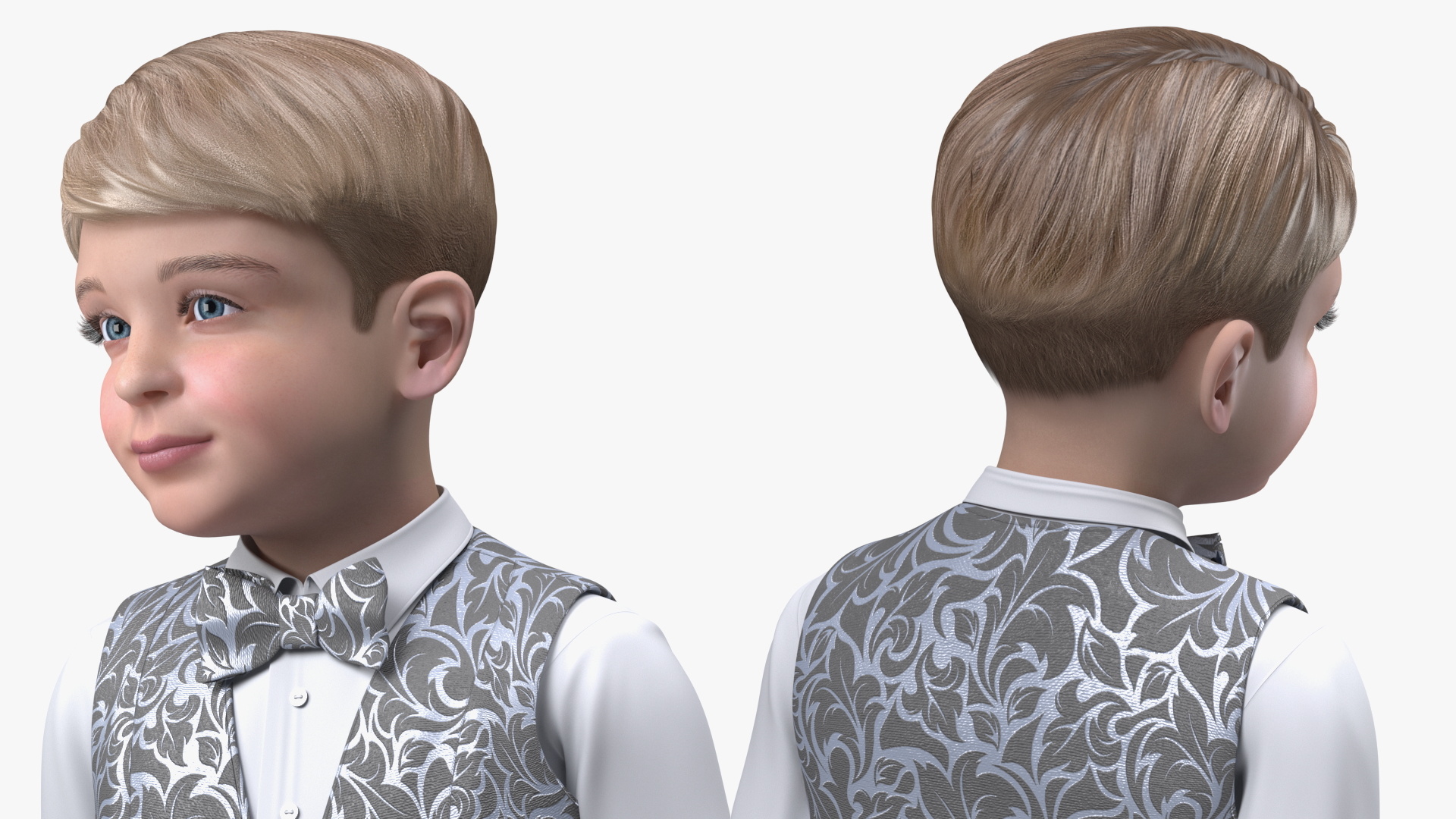 3D Realistic Child Boy Party Style
