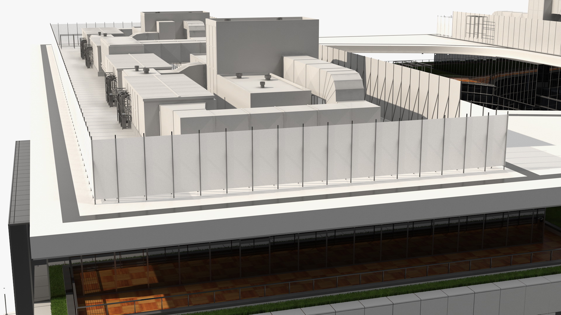 Office Building Fur 3D model