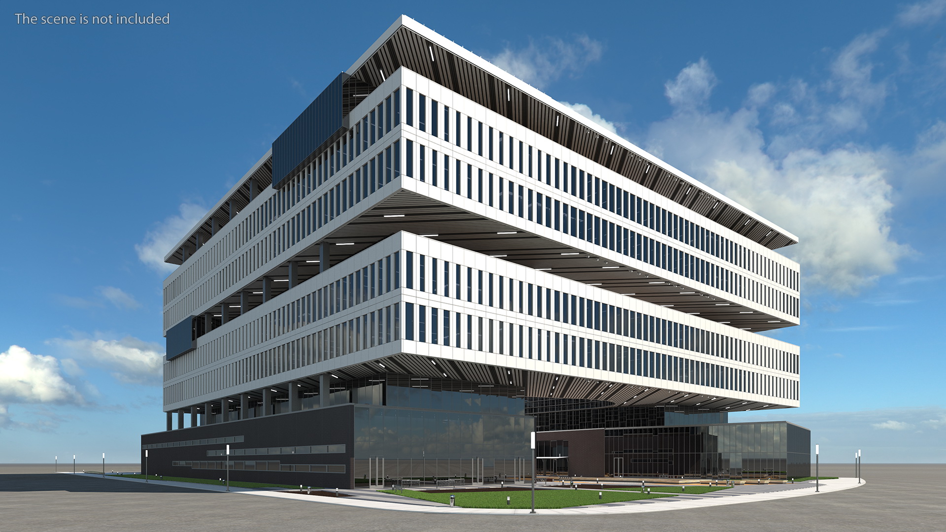 Office Building Fur 3D model