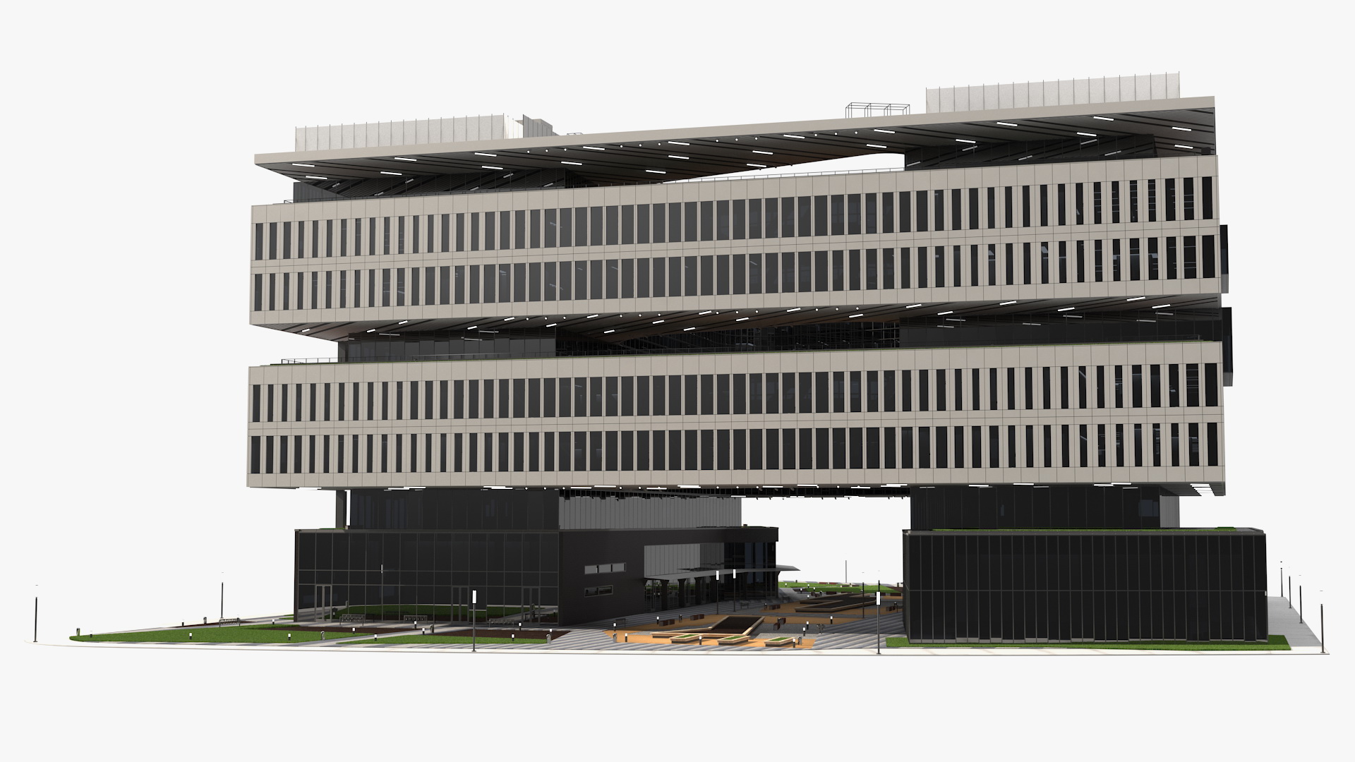 Office Building Fur 3D model