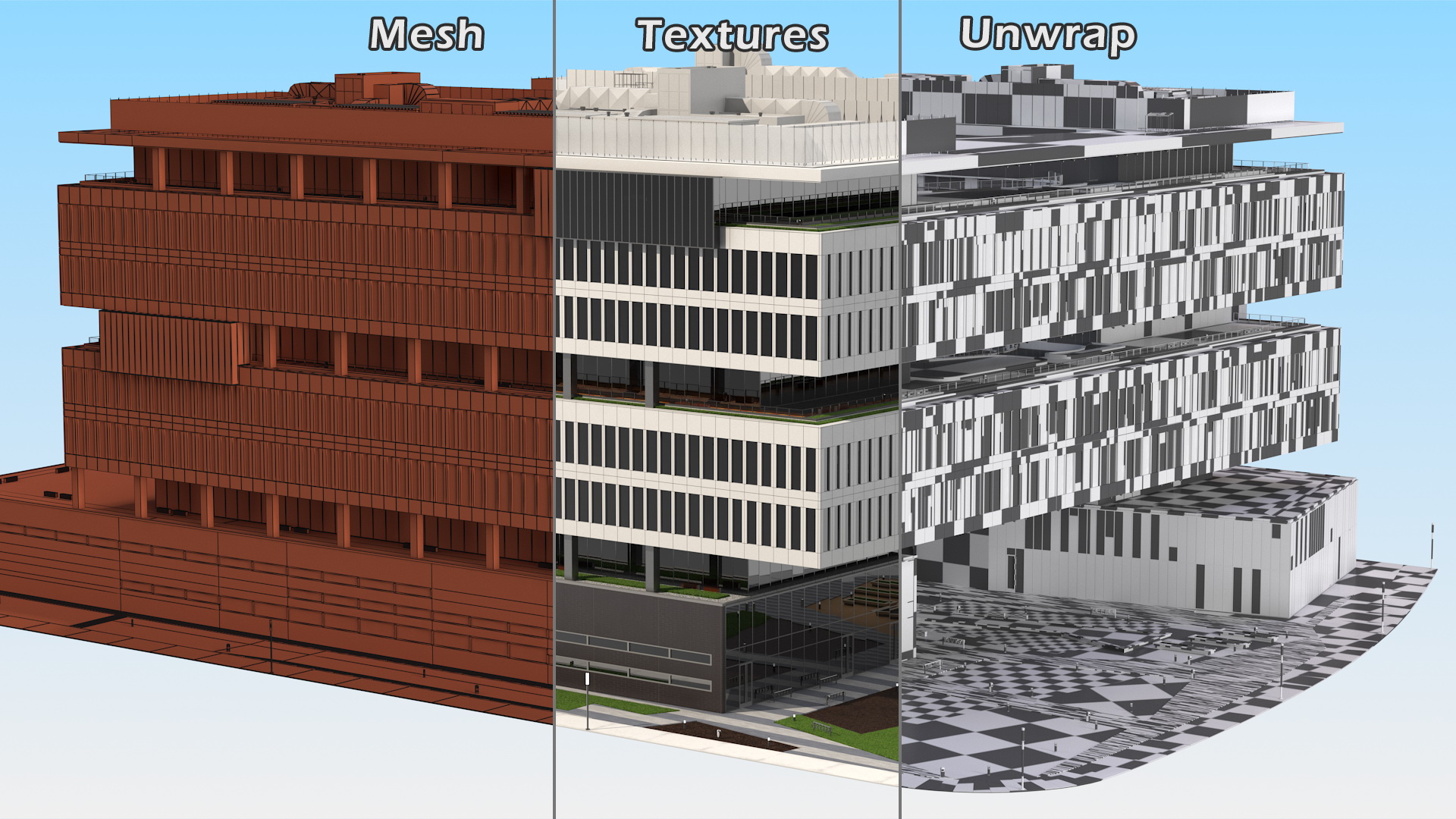 Office Building Fur 3D model