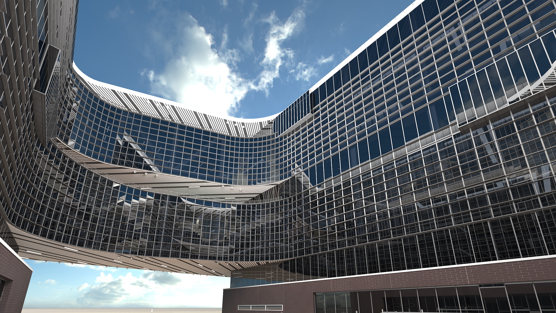 Office Building Fur 3D model