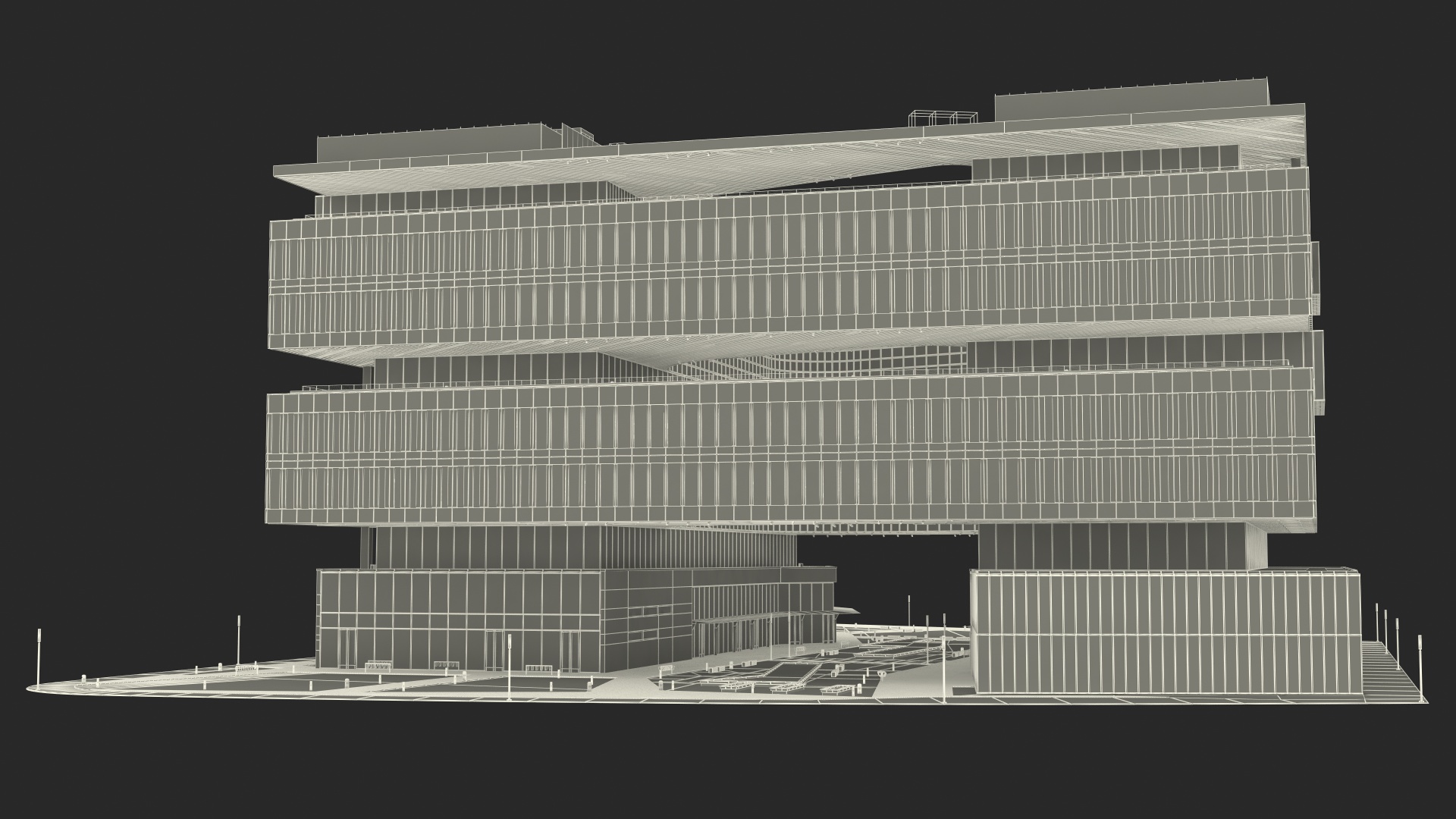 Office Building Fur 3D model