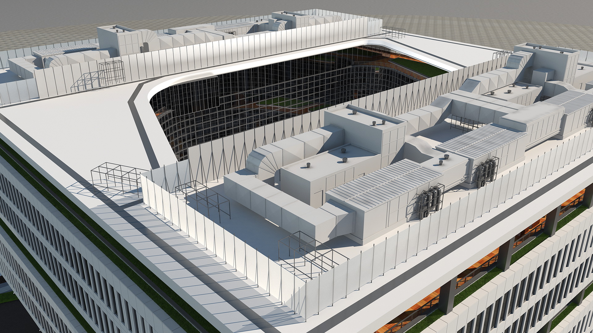 Office Building Fur 3D model