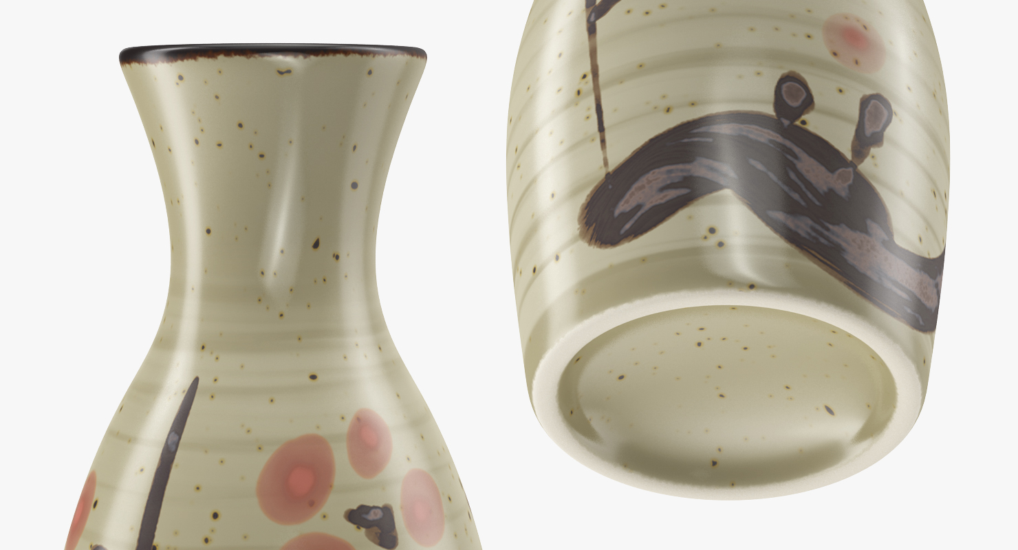 3D model Japanese Sake Service Set