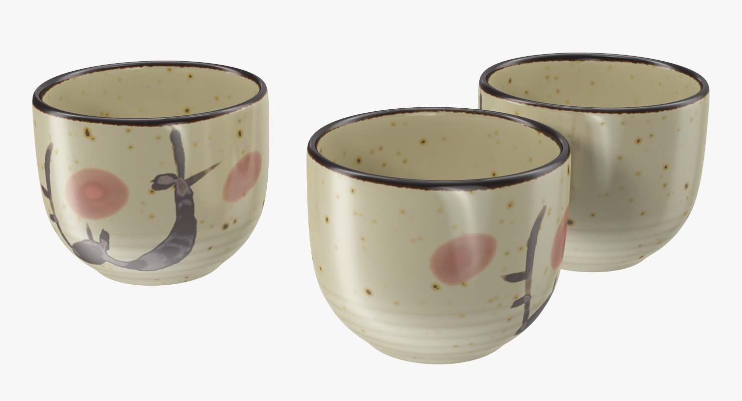 3D model Japanese Sake Service Set