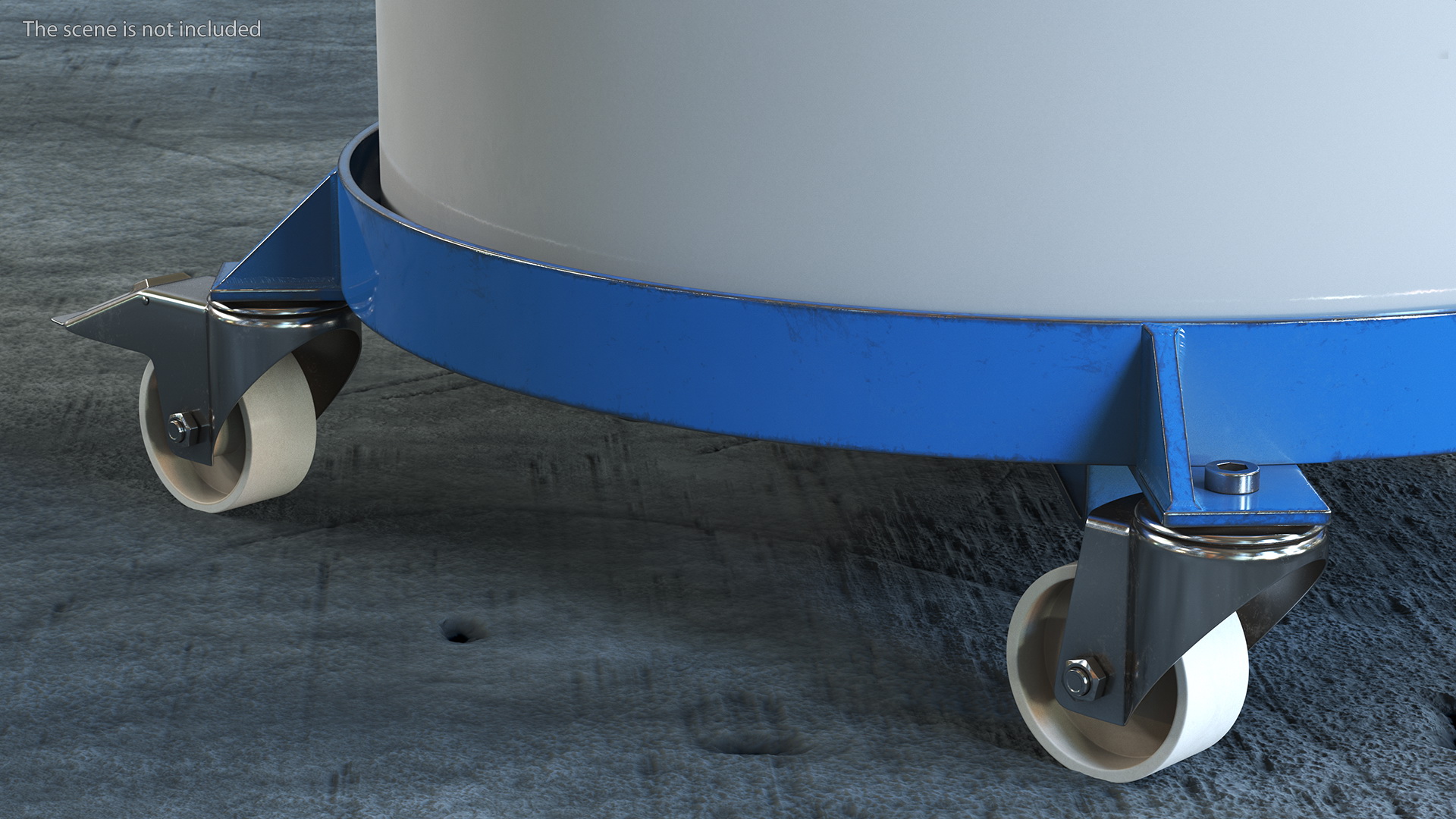 3D Heavy Duty Drum Dolly with Motor Oil Barrel model