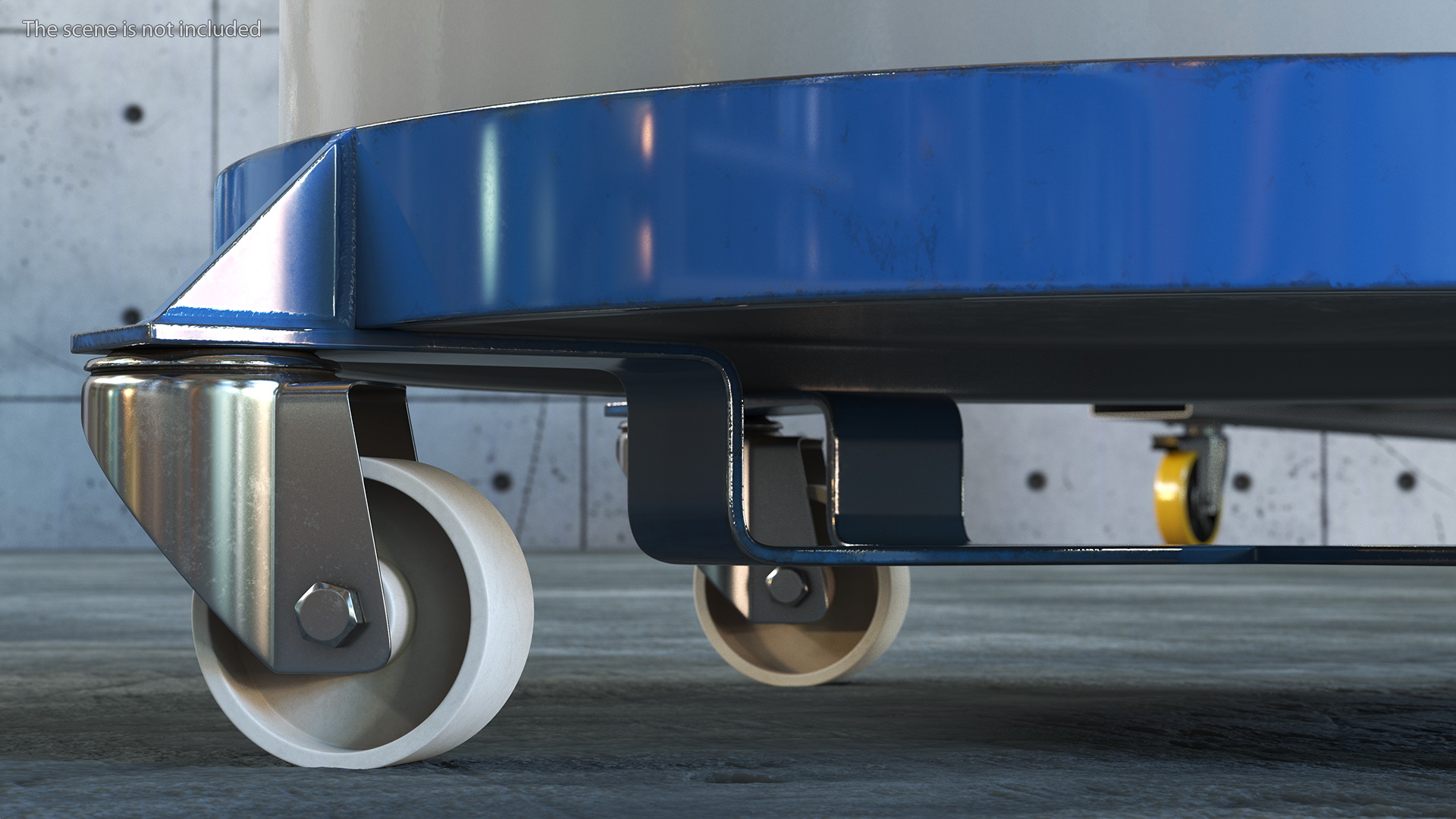3D Heavy Duty Drum Dolly with Motor Oil Barrel model
