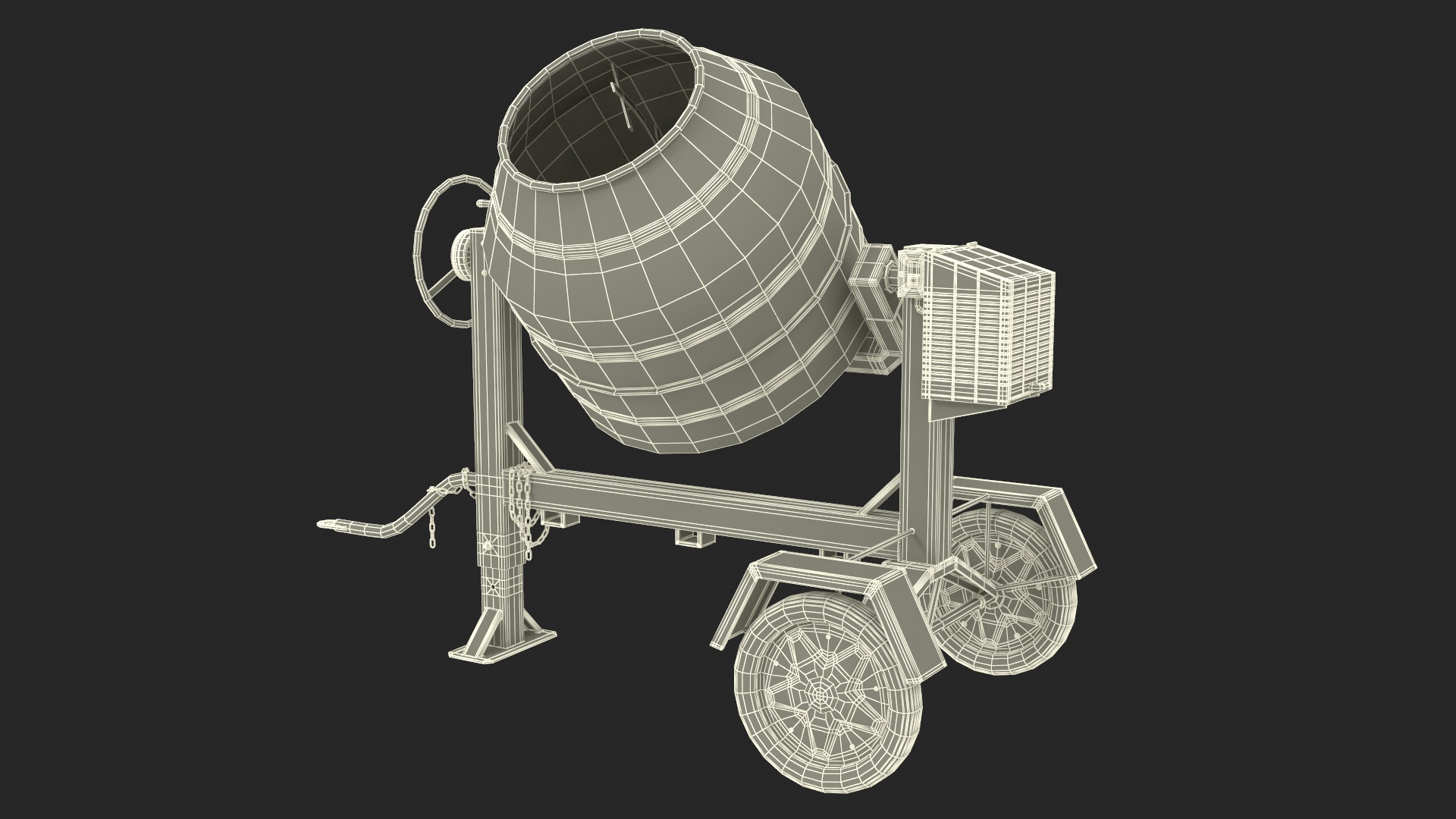 3D model Portable Cement Mixing Machine
