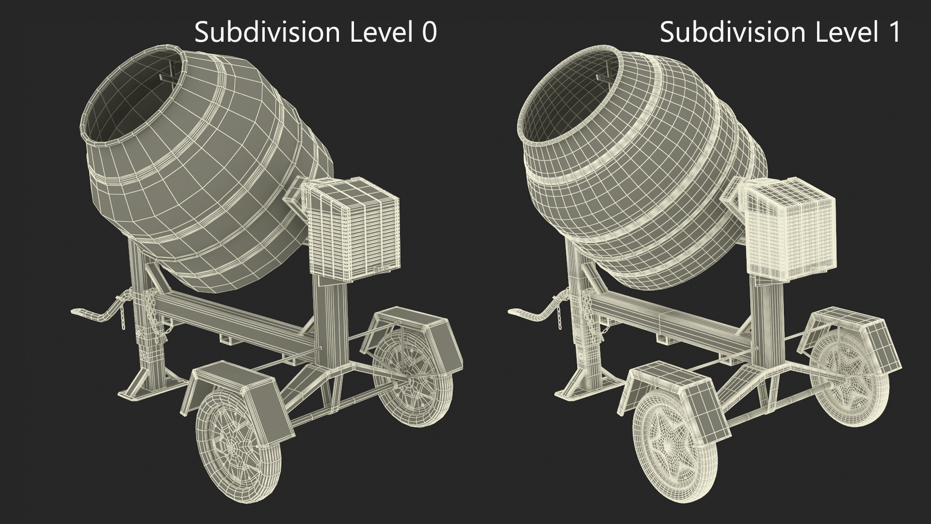 3D model Portable Cement Mixing Machine