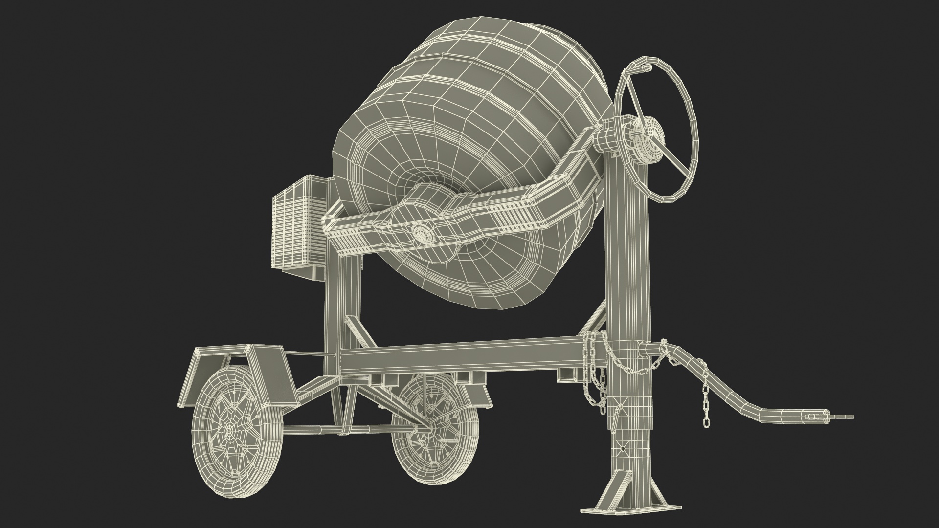 3D model Portable Cement Mixing Machine