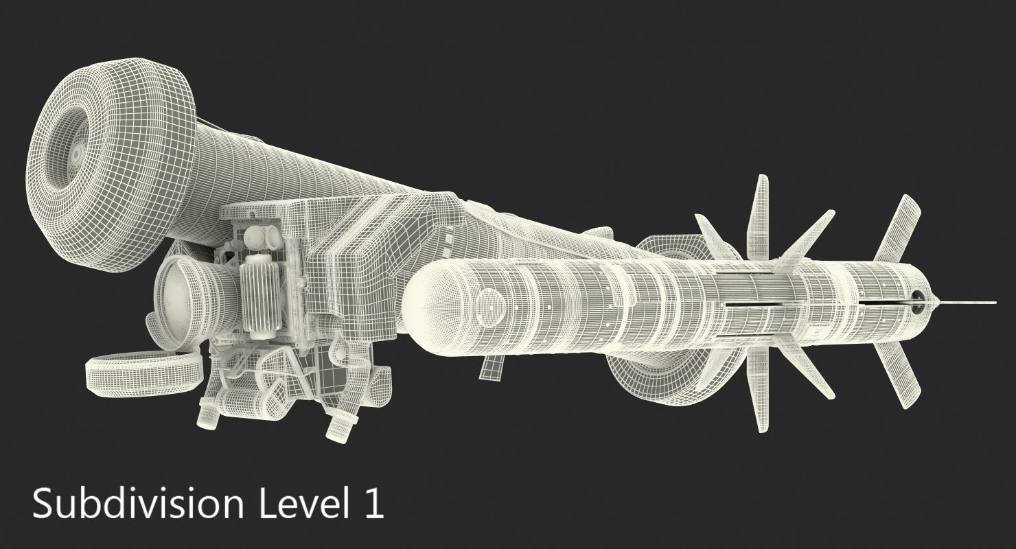 Anti Tank Missile FGM 148 Javelin Set 3D