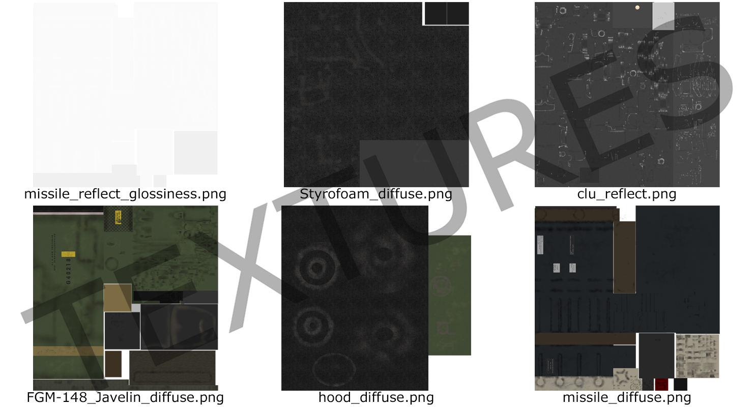 Anti Tank Missile FGM 148 Javelin Set 3D