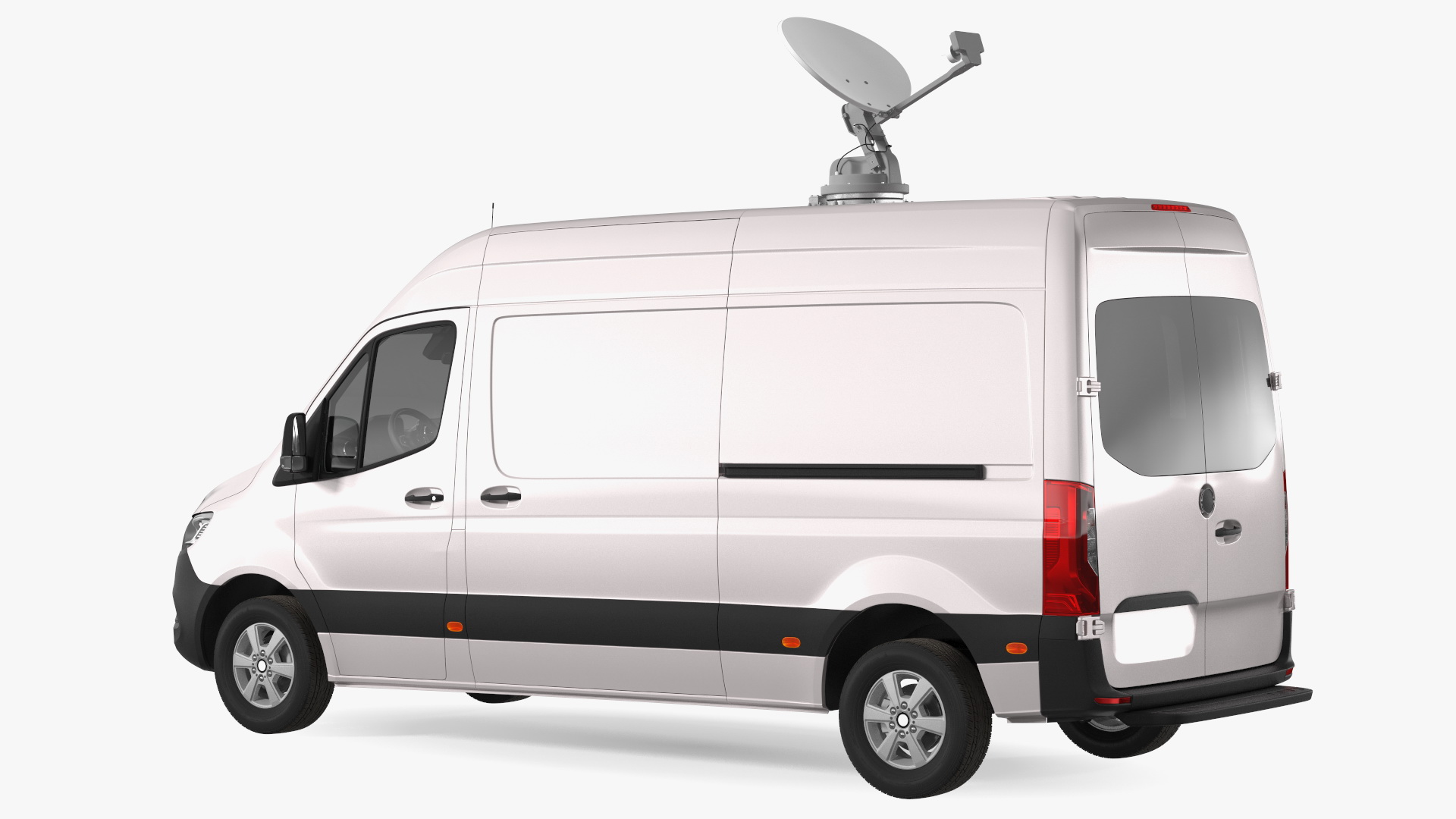 3D Van with Satellite Dish Antenna