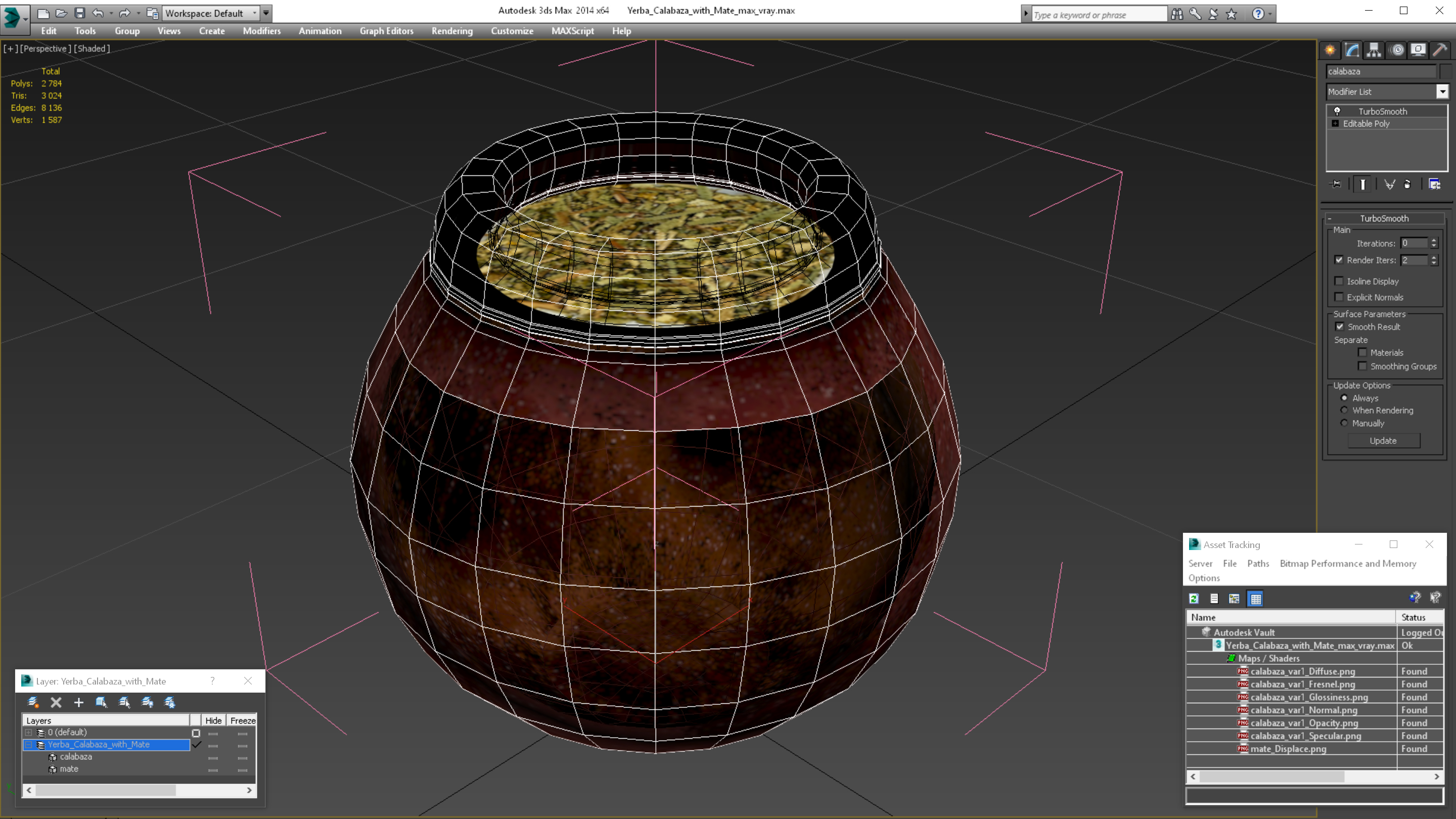 Yerba Calabaza with Mate 3D model
