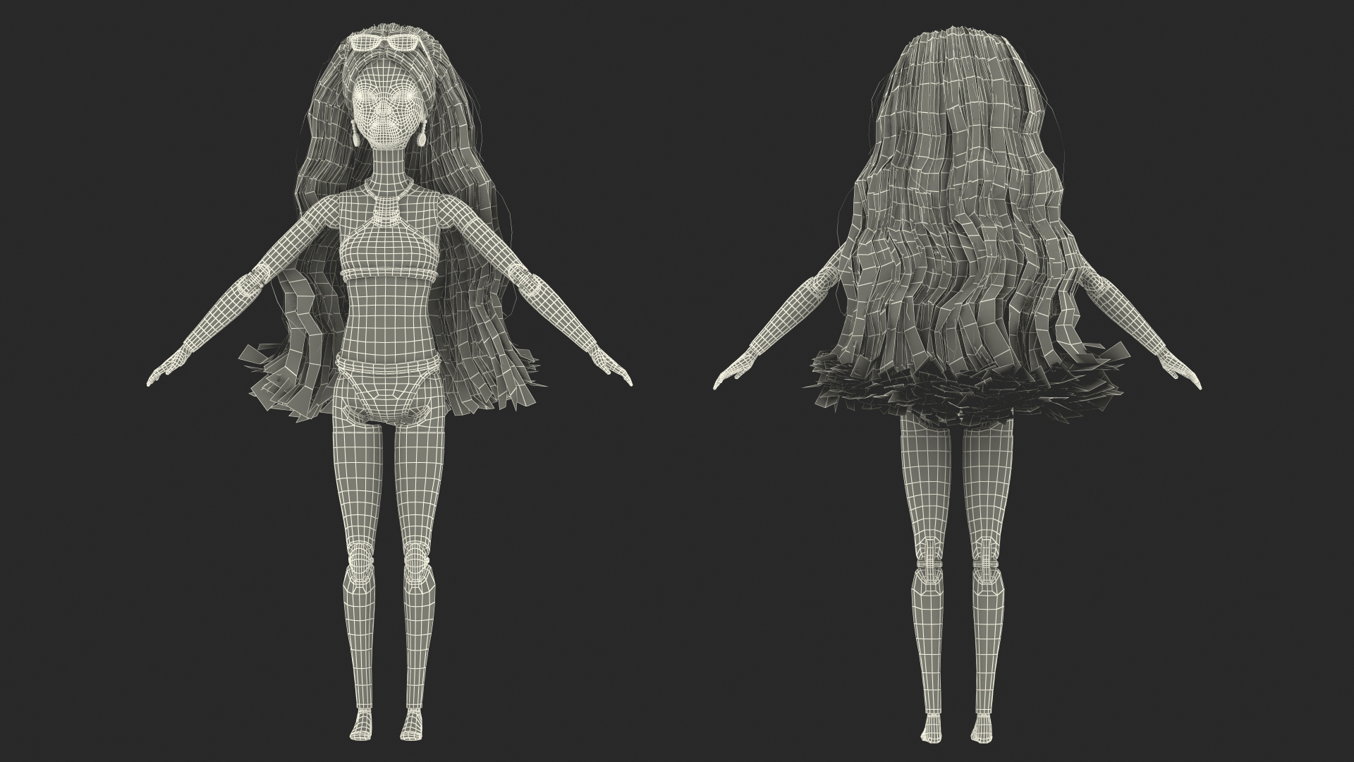 3D Barbie Doll Swimsuit Rigged for Cinema 4D