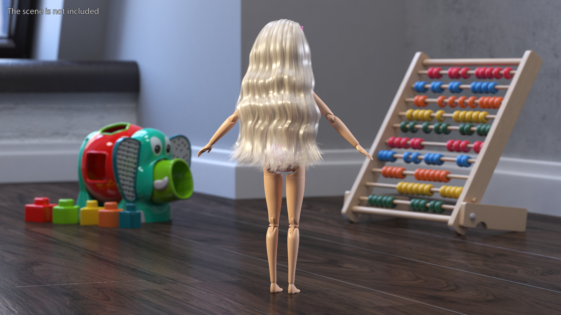 3D Barbie Doll Swimsuit Rigged for Cinema 4D