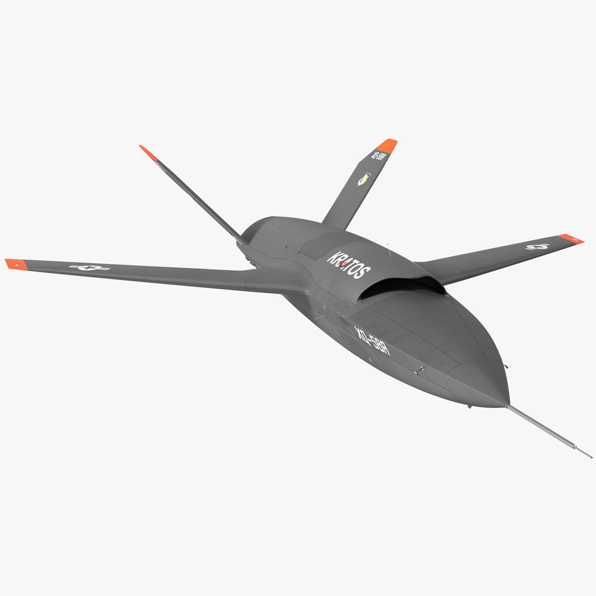 Valkyrie Kratos XQ-58 Combat Military Drone Rigged for Cinema 4D 3D model